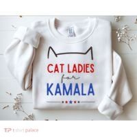 Cat Ladies For Kamala Cat Lady For Women Feminist Sweatshirt thumb 2