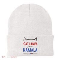 Cat Ladies For Kamala Cat Lady For Women Feminist Beanie thumb 0