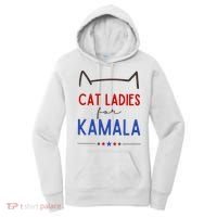 Cat Ladies For Kamala Cat Lady For Women Feminist Women's Hoodie thumb 0