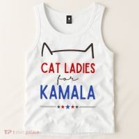Cat Ladies For Kamala Cat Lady For Women Feminist Tank Top thumb 2