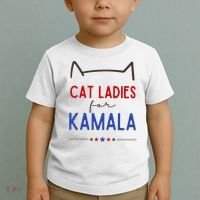Cat Ladies For Kamala Cat Lady For Women Feminist Toddler T-Shirt thumb 2