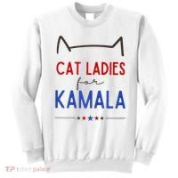 Cat Ladies For Kamala Cat Lady For Women Feminist Sweatshirt thumb 0