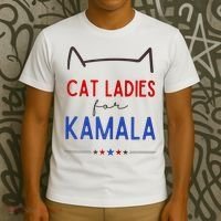 Cat Ladies For Kamala Cat Lady For Women Feminist T-Shirt thumb 3