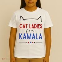 Cat Ladies For Kamala Cat Lady For Women Feminist T-Shirt thumb 4