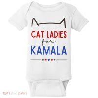 Cat Ladies For Kamala Cat Lady For Women Feminist Baby Bodysuit thumb 0