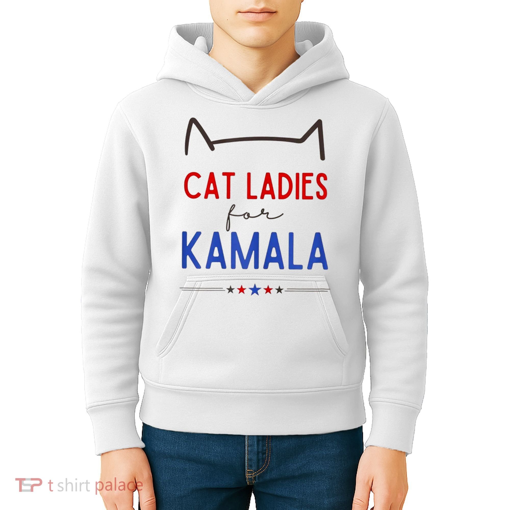 Cat Ladies For Kamala Cat Lady For Women Feminist Kids Hoodie