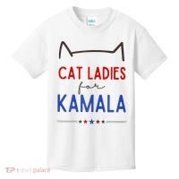 Cat Ladies For Kamala Cat Lady For Women Feminist Kids T-Shirt thumb 0