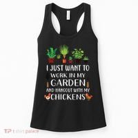 Chicken Lover Funny Gardening Shirts For Men Women Gardener Women's Tank Top thumb 0