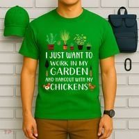Chicken Lover Funny Gardening Shirts For Men Women Gardener T-Shirt thumb 6