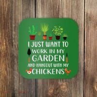 Chicken Lover Funny Gardening Shirts For Men Women Gardener Coaster thumb 0