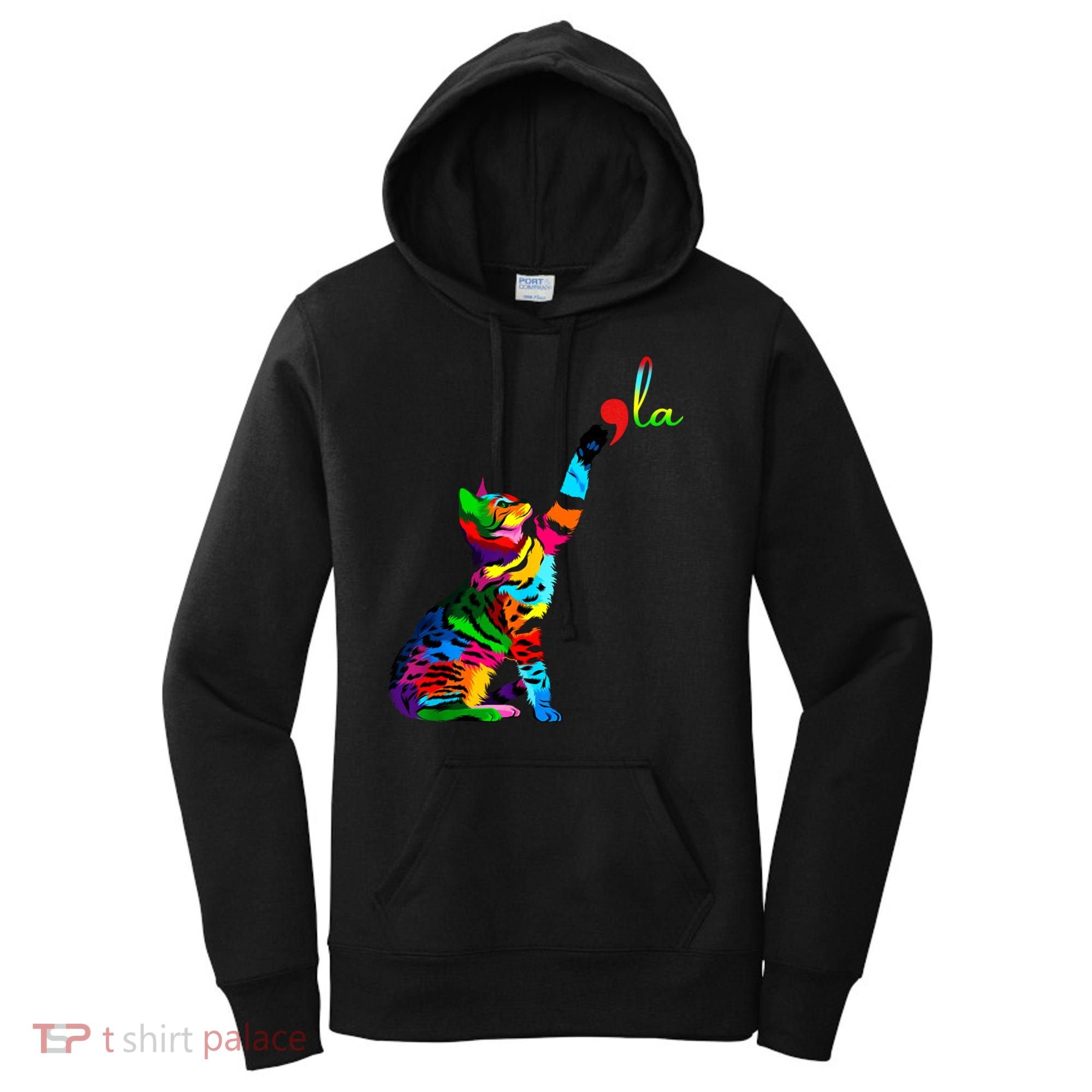 Cat Ladies For Kamala Funny Cat 2024 President Kamala Harris Cool Gift Women's Hoodie