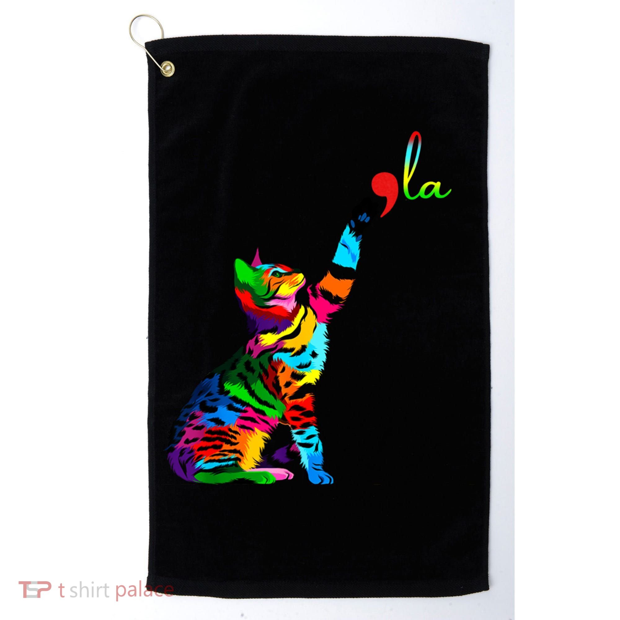 Cat Ladies For Kamala Funny Cat 2024 President Kamala Harris Cool Gift Golf Towel