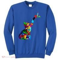 Cat Ladies For Kamala Funny Cat 2024 President Kamala Harris Cool Gift Sweatshirt thumb 0