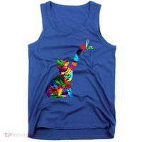 Cat Ladies For Kamala Funny Cat 2024 President Kamala Harris Cool Gift Tank Top thumb 0