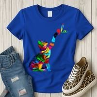 Cat Ladies For Kamala Funny Cat 2024 President Kamala Harris Cool Gift Women's T-Shirt thumb 3