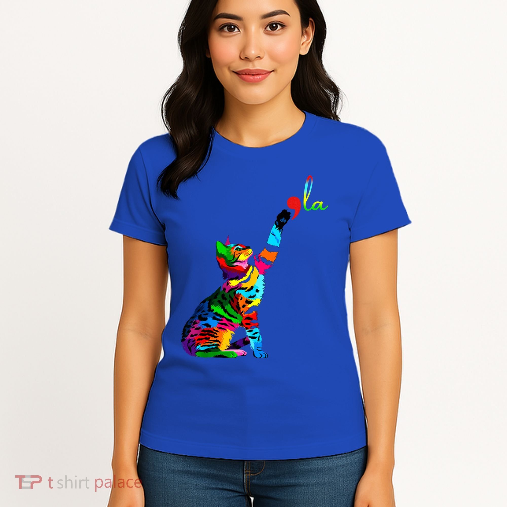 Cat Ladies For Kamala Funny Cat 2024 President Kamala Harris Cool Gift Women's T-Shirt