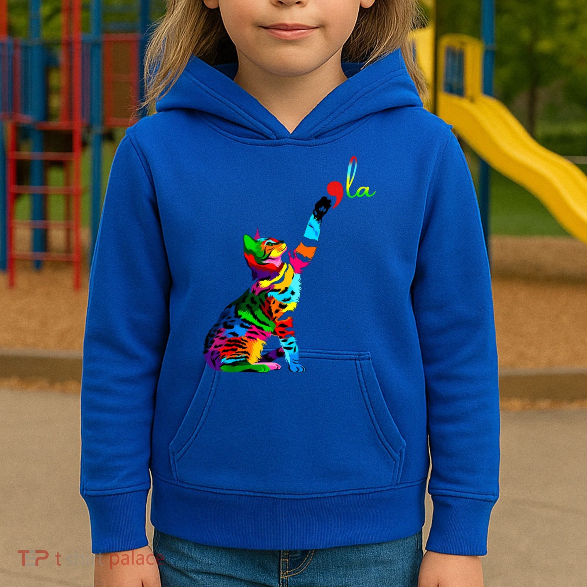 Cat Ladies For Kamala Funny Cat 2024 President Kamala Harris Cool Gift Kids Hoodie