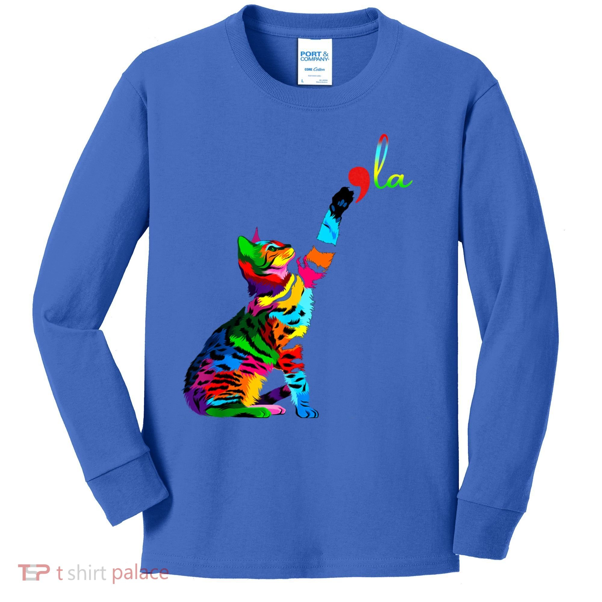 Cat Ladies For Kamala Funny Cat 2024 President Kamala Harris Cool Gift Kids Long Sleeve Shirt