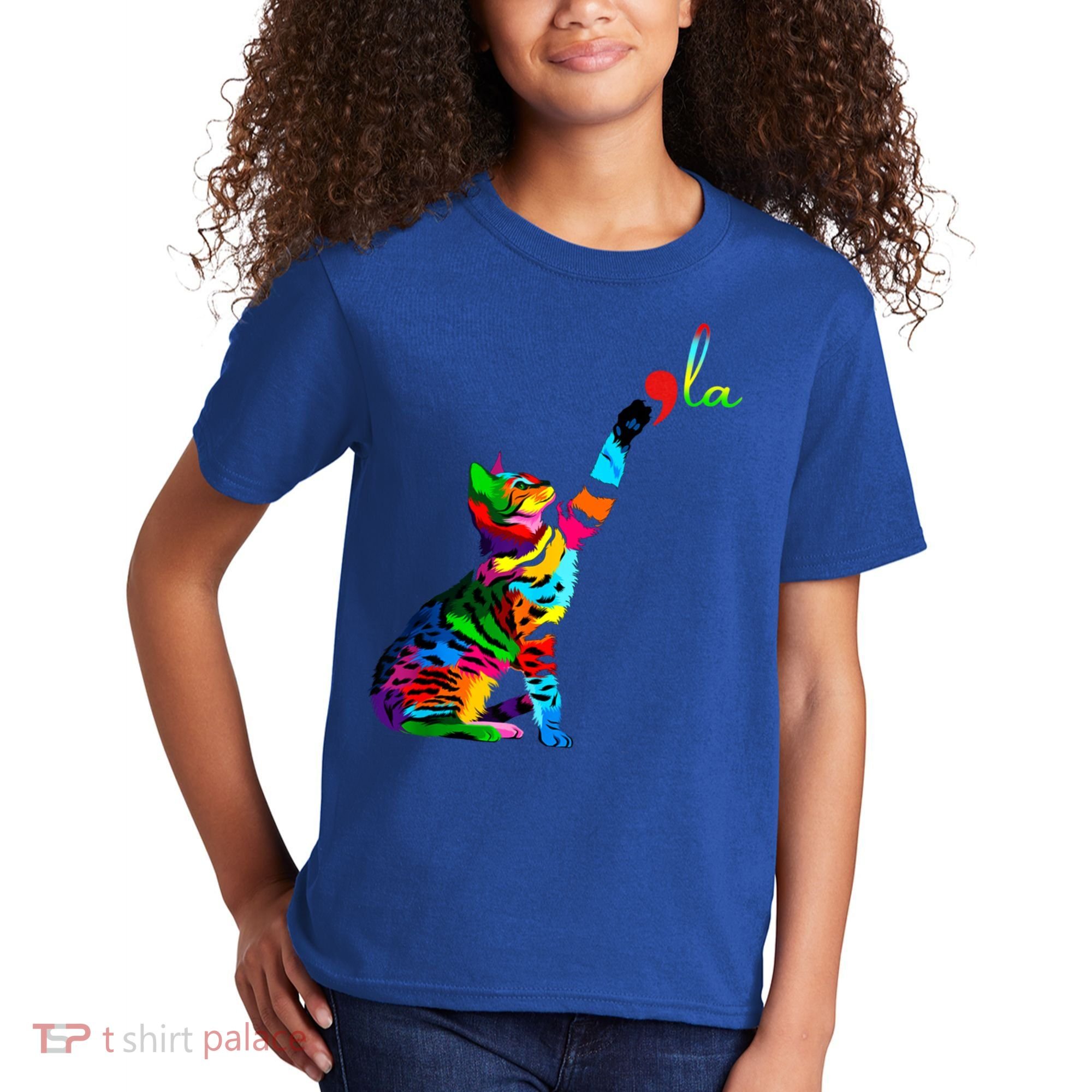 Cat Ladies For Kamala Funny Cat 2024 President Kamala Harris Cool Gift Kids T-Shirt
