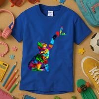 Cat Ladies For Kamala Funny Cat 2024 President Kamala Harris Cool Gift Kids T-Shirt thumb 3