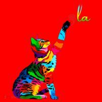 Cat Ladies For Kamala Funny Cat 2024 President Kamala Harris Cool Gift Santa Hat thumb 1