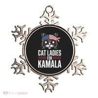 Cat Ladies For Kamala Funny Cat 2024 President Kamalaharris Ornament thumb 0