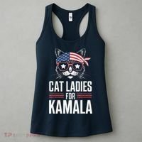 Cat Ladies For Kamala Funny Cat 2024 President Kamalaharris Women's Tank Top thumb 3