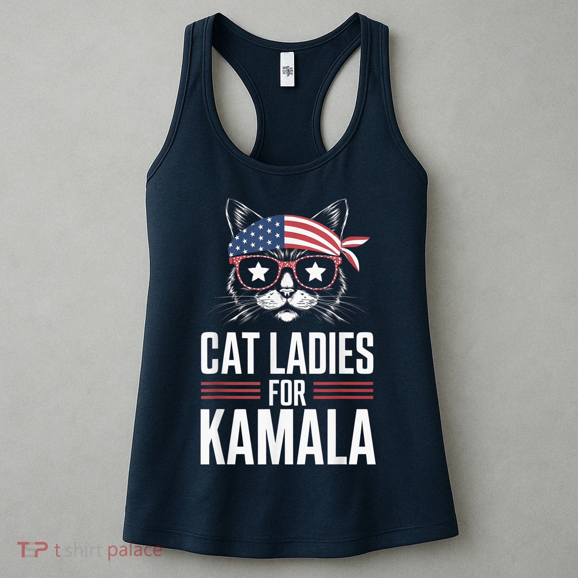 Cat Ladies For Kamala Funny Cat 2024 President Kamalaharris Women's Tank Top