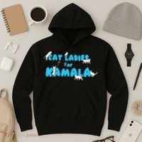 Cat Ladies For Kamala Gift Hoodie thumb 3