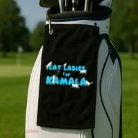 Cat Ladies For Kamala Gift Golf Towel thumb 2