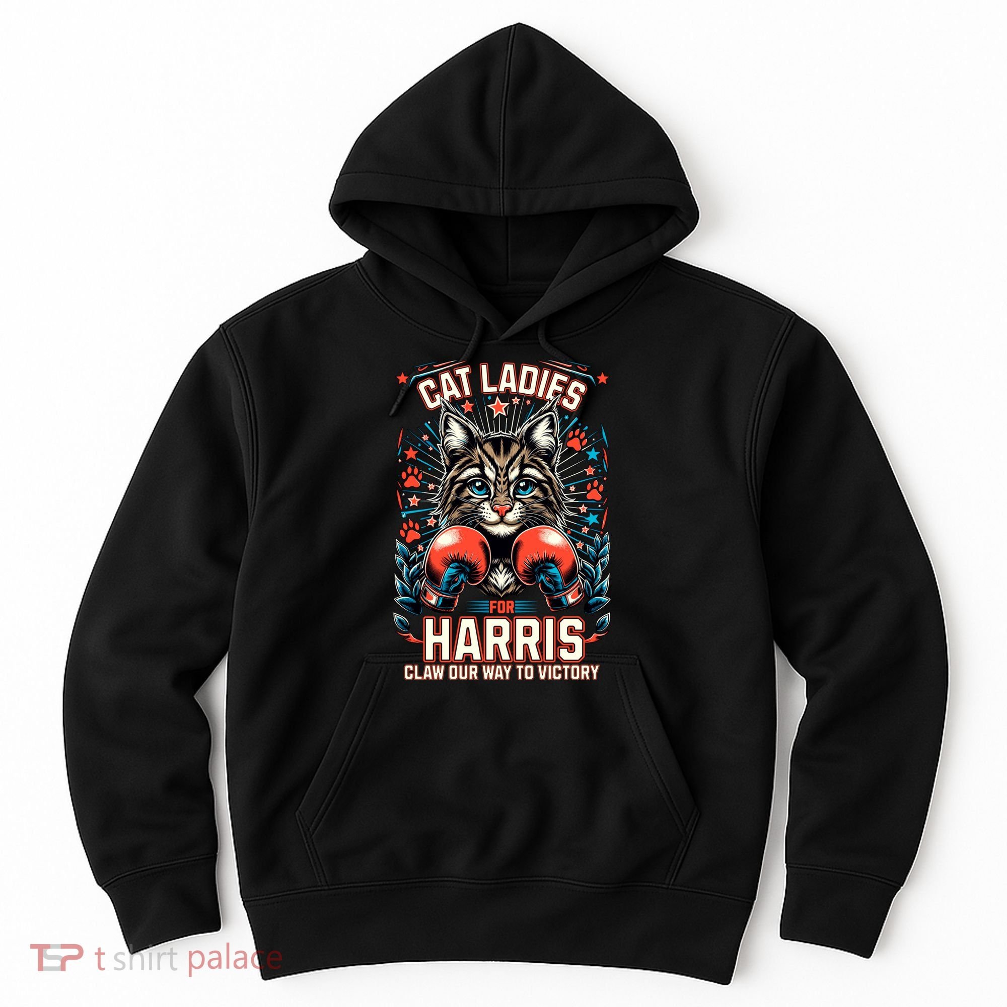 Cat Ladies For Harris For President 2024 Hoodie