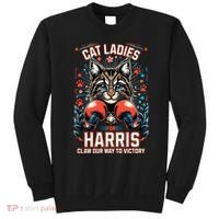 Cat Ladies For Harris For President 2024 Sweatshirt thumb 0
