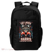 Cat Ladies For Harris For President 2024 Backpack thumb 0