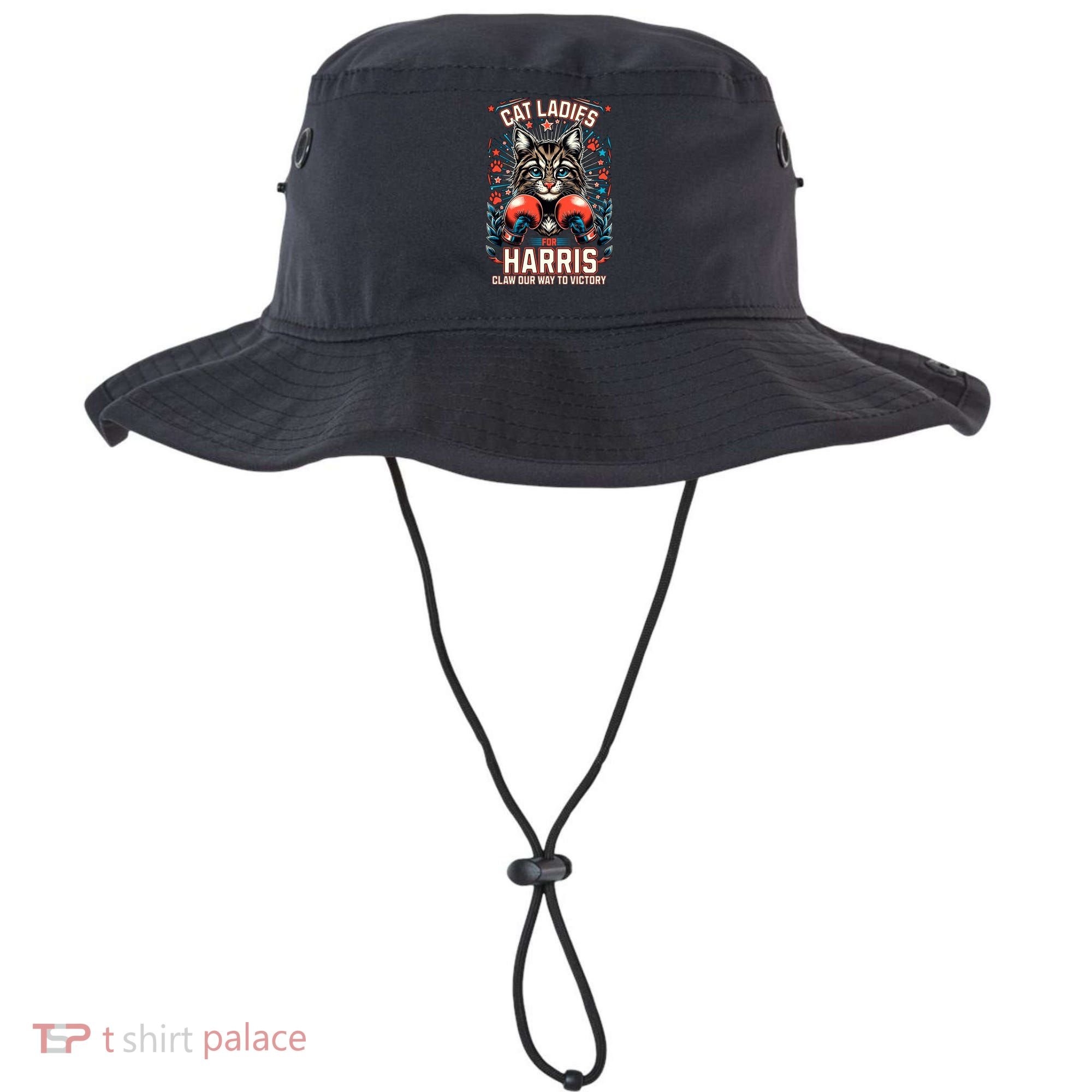 Cat Ladies For Harris For President 2024 Bucket Hat