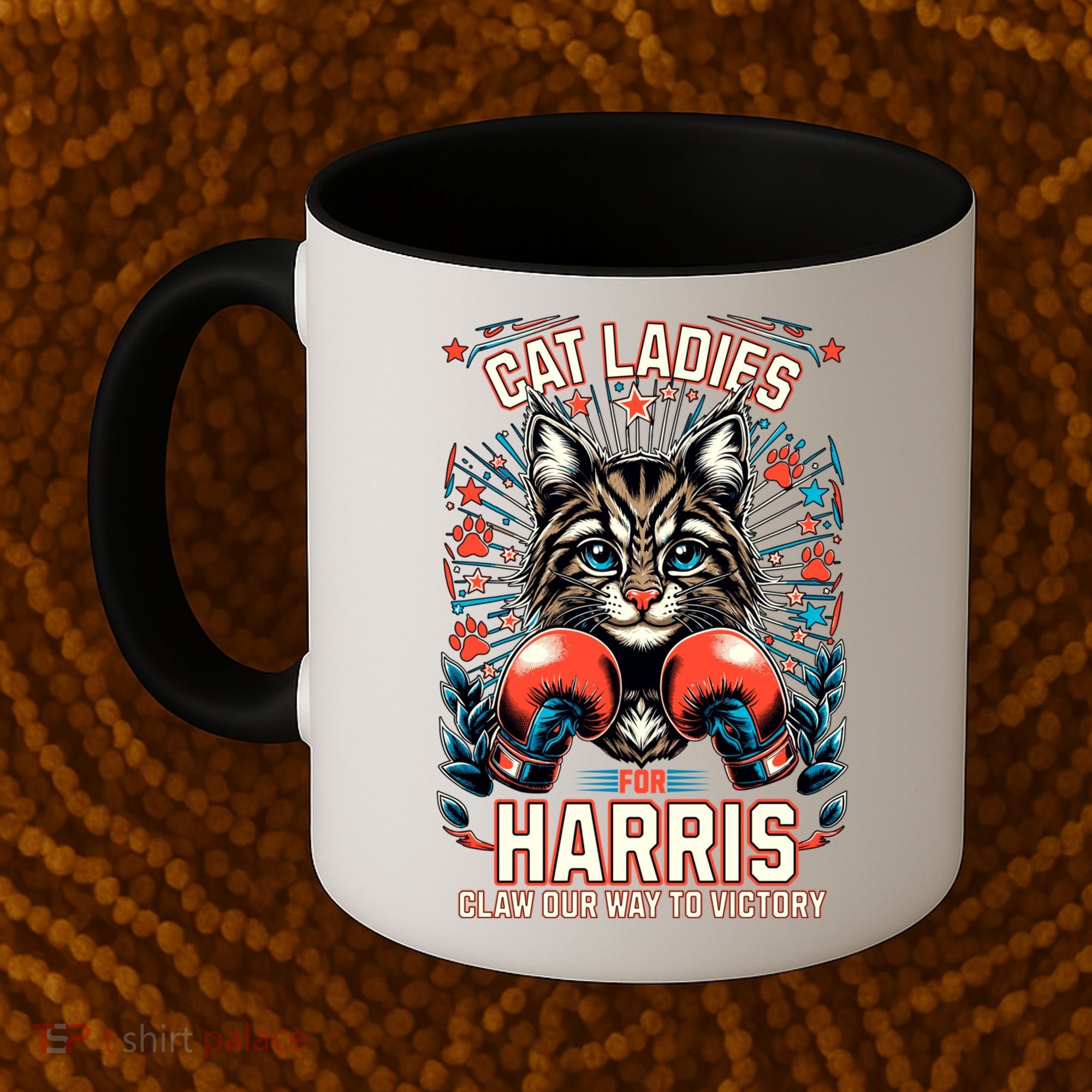 Cat Ladies For Harris For President 2024 Coffee Mug