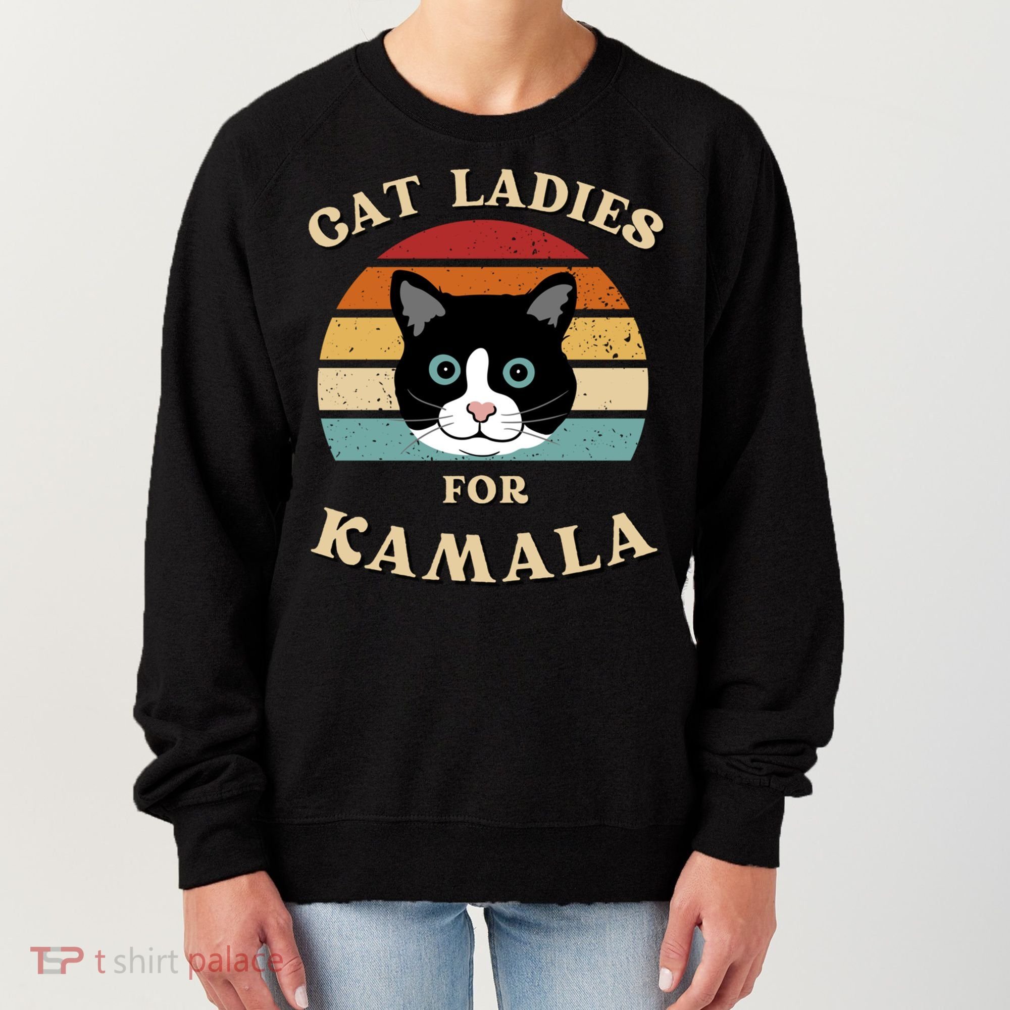Cat Ladies For Kamala Harris Cool Gift Women's Sweatshirt