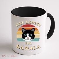 Cat Ladies For Kamala Harris Cool Gift Coffee Mug thumb 1