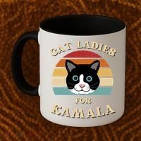 Cat Ladies For Kamala Harris Cool Gift Coffee Mug thumb 2