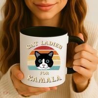 Cat Ladies For Kamala Harris Cool Gift Coffee Mug thumb 3