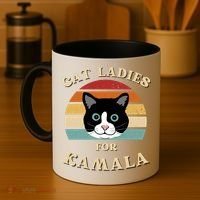 Cat Ladies For Kamala Harris Cool Gift Coffee Mug thumb 4