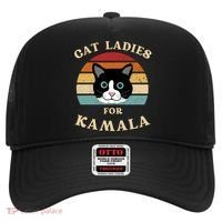 Cat Ladies For Kamala Harris Cool Gift Hat thumb 0