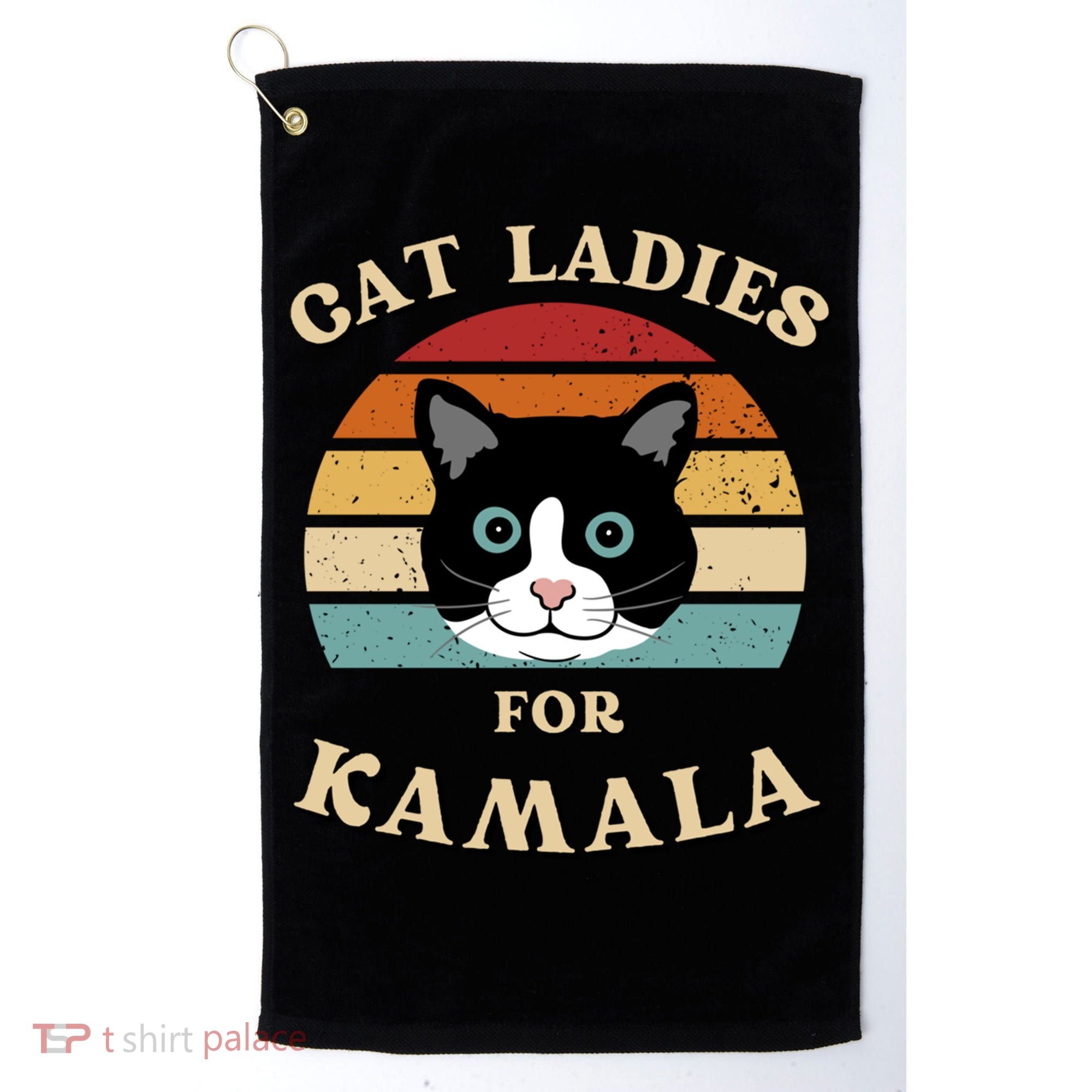 Cat Ladies For Kamala Harris Cool Gift Golf Towel