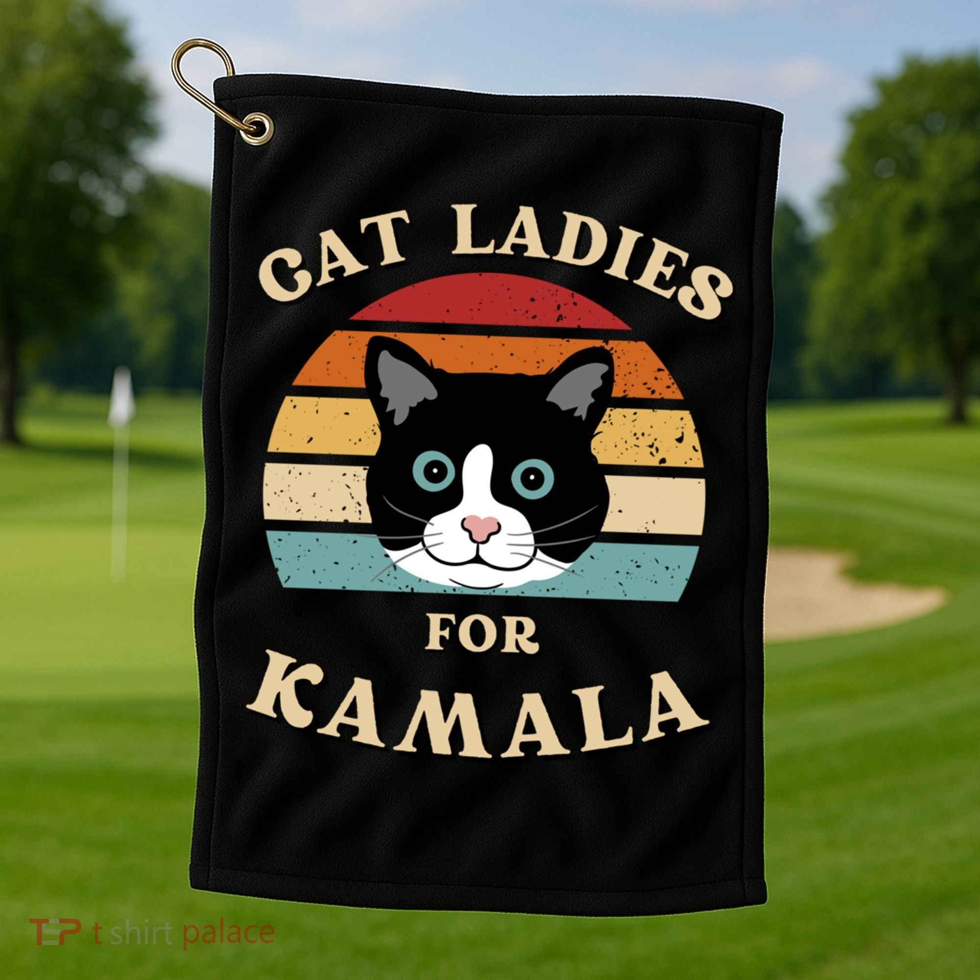 Cat Ladies For Kamala Harris Cool Gift Golf Towel