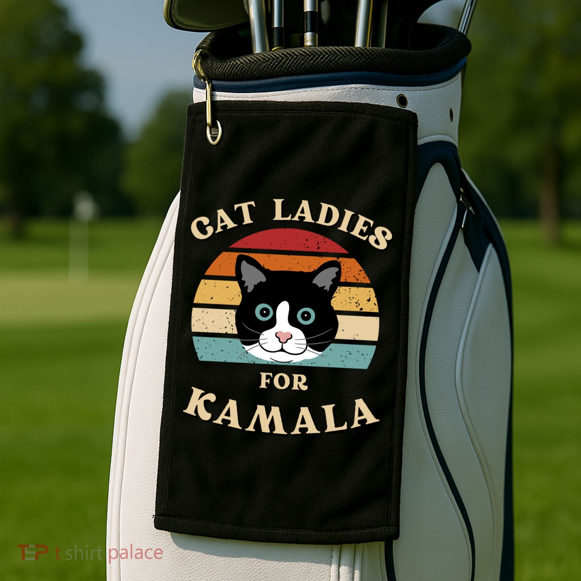 Cat Ladies For Kamala Harris Cool Gift Golf Towel
