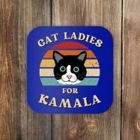 Cat Ladies For Kamala Harris Cool Gift Coaster thumb 0