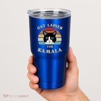 Cat Ladies For Kamala Harris Cool Gift Tumbler thumb 2