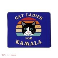 Cat Ladies For Kamala Harris Cool Gift Mousepad thumb 0