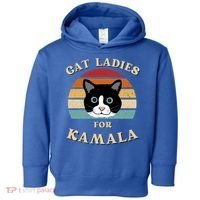 Cat Ladies For Kamala Harris Cool Gift Toddler Hoodie thumb 0