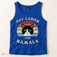Cat Ladies For Kamala Harris Cool Gift Tank Top thumb 2