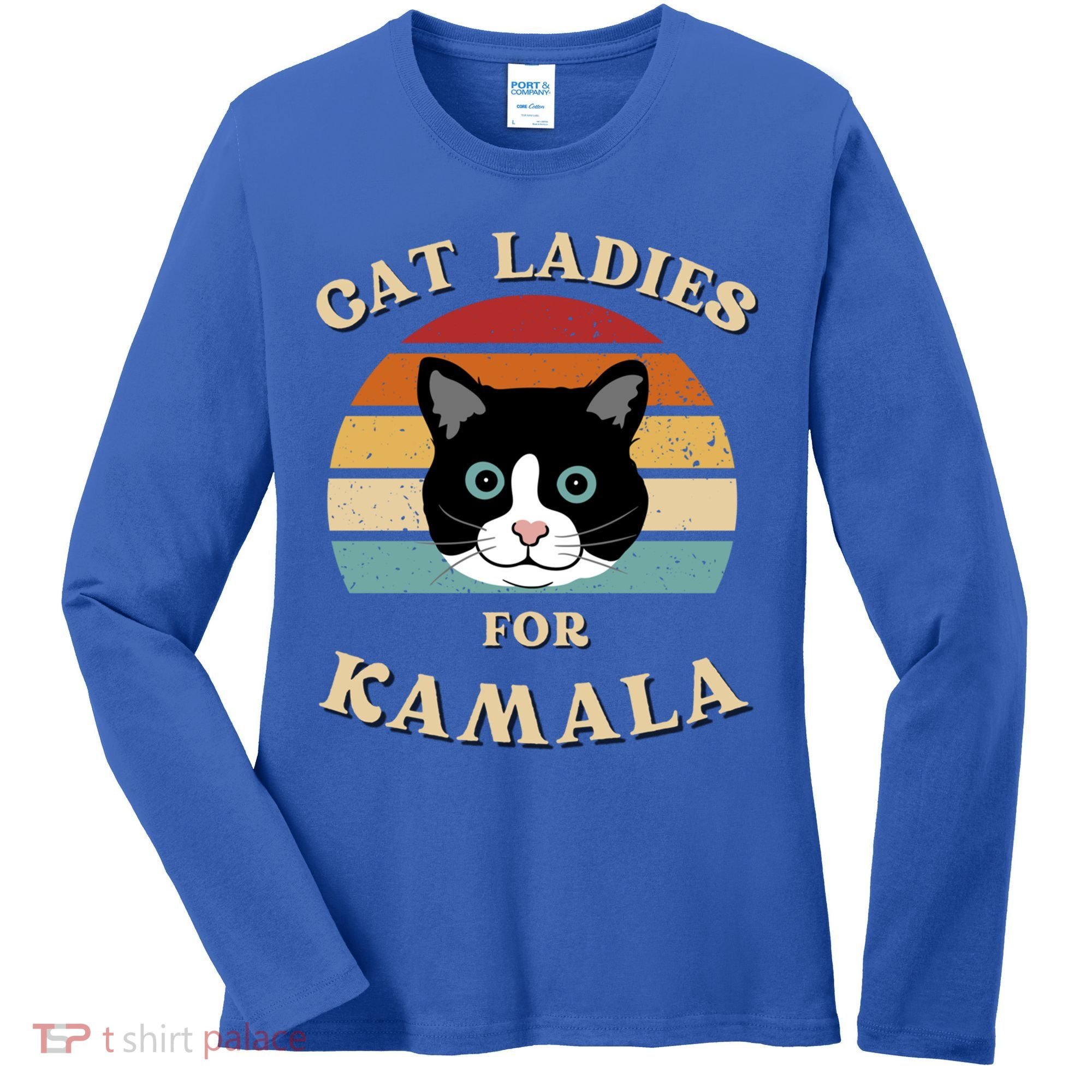 Cat Ladies For Kamala Harris Cool Gift Women's Long Sleeve Shirt
